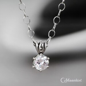 White sapphire pendant clearance
