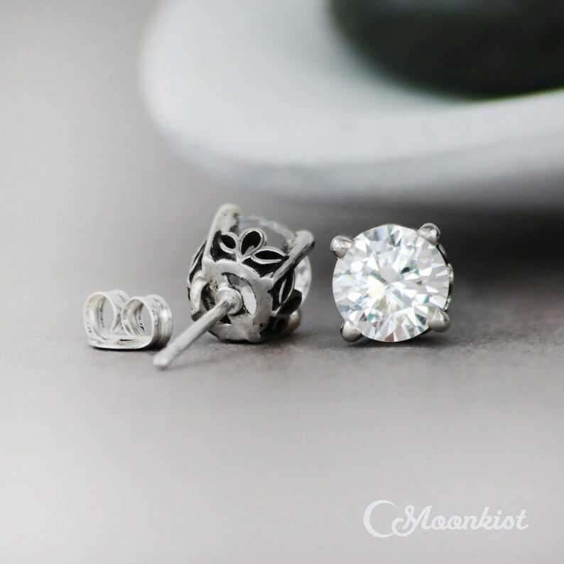white sapphire stud earrings white sapphire stud earrings