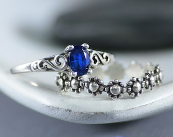 T&F-Jewelry Light Blue Sapphire Jewelry For Women Engagement Rings Wedding Bridal rings