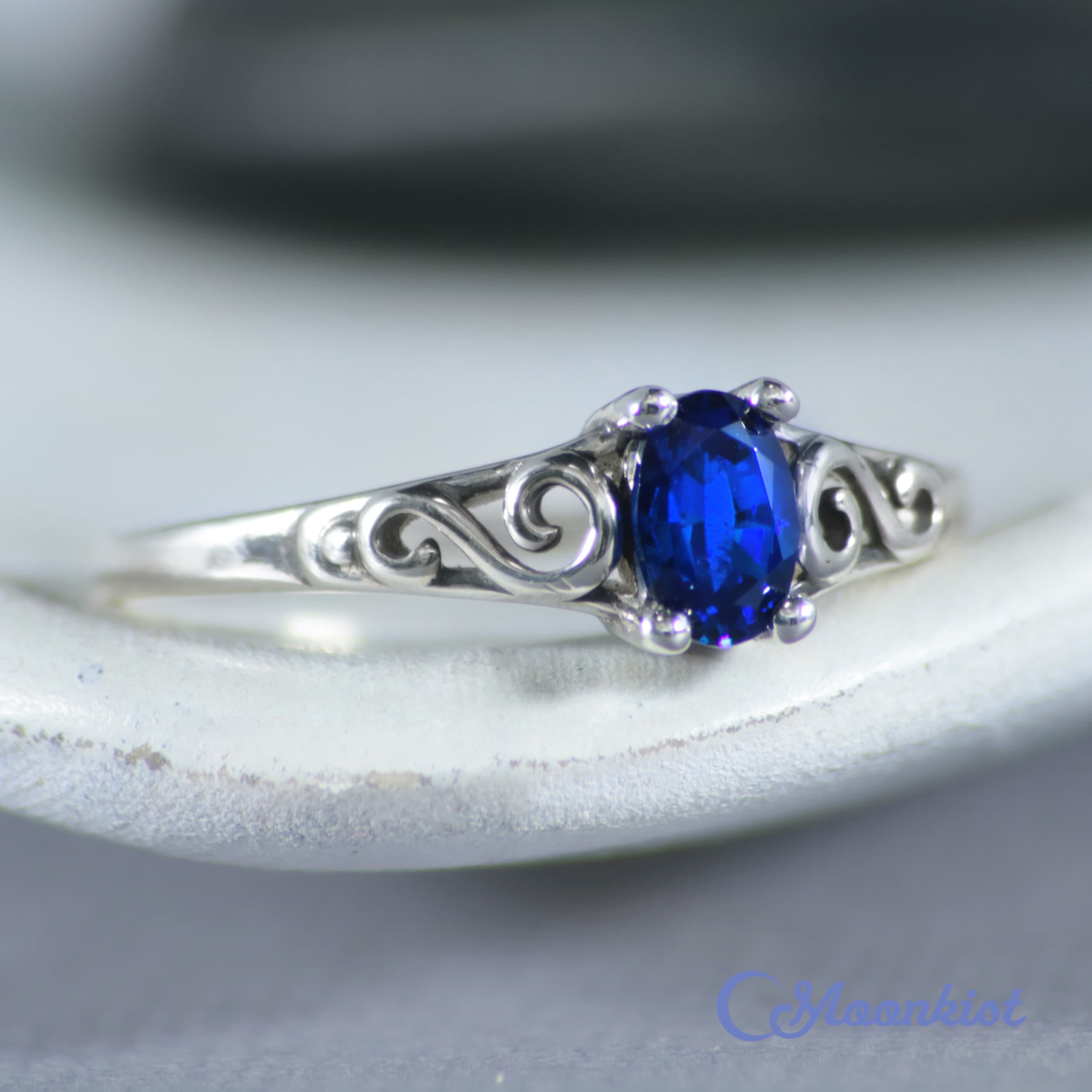Slyq Jewelry Large Natural Stone Blue Luxury Ring sterling silver engagement ring Slyq Jewelry Large Natural Stone Blue Luxury Ring sterling silver engagement ring