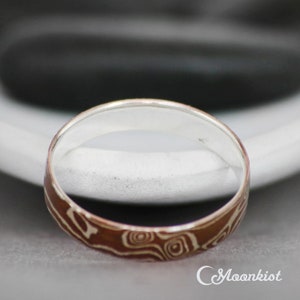 Mens Wedding Band, Mokume Gane Ring | Moonkist Designs