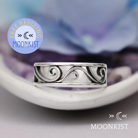 Scroll Filigree Swirl Band Ring Sterling Silver Scroll Filigree Swirl Band Ring Sterling Silver