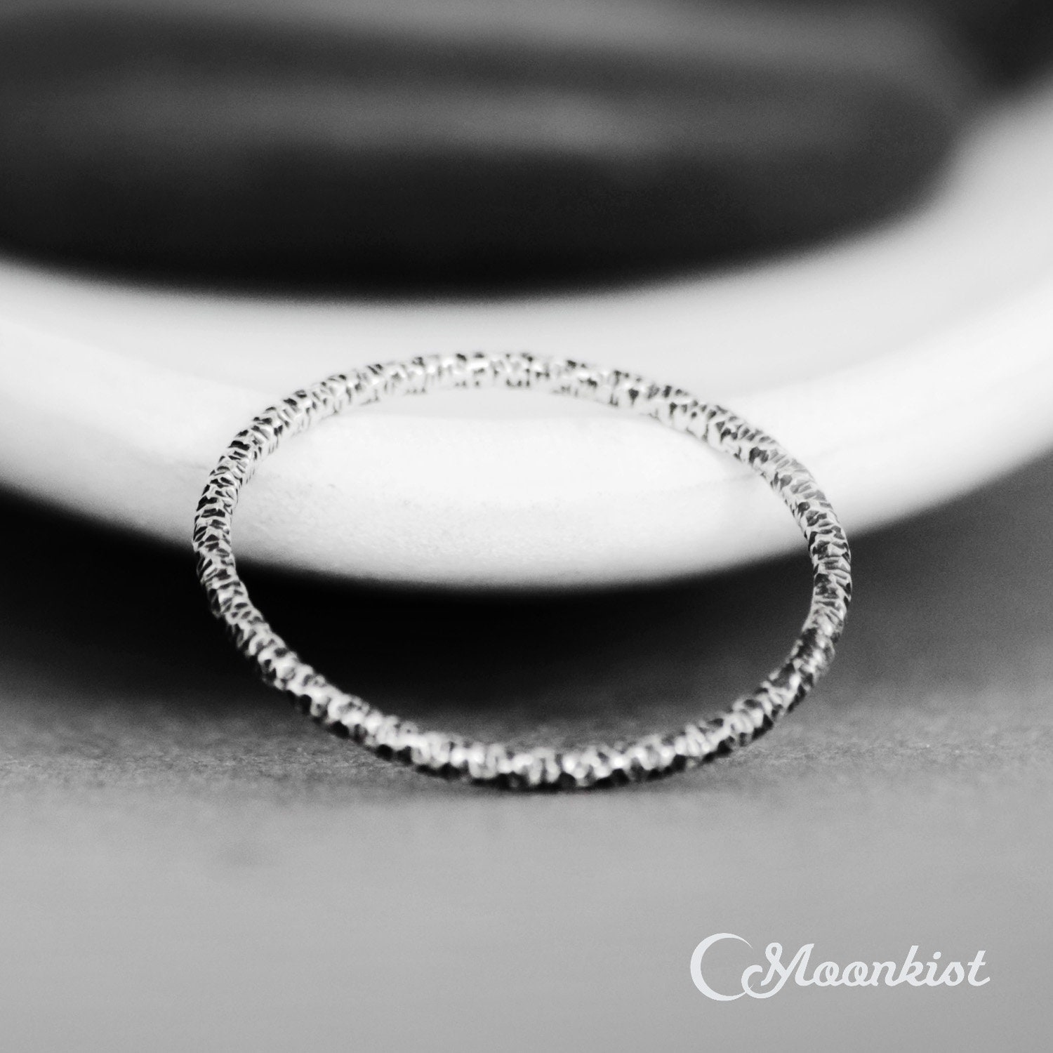 Thin Wedding Band Womans Sterling Silver Band Simple Wedding Etsy
