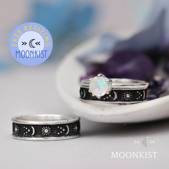 Celestial Sun & Moon Ring Set