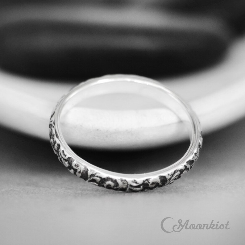 Narrow Womens Wedding Band Sterling Silver Wedding Band Etsy