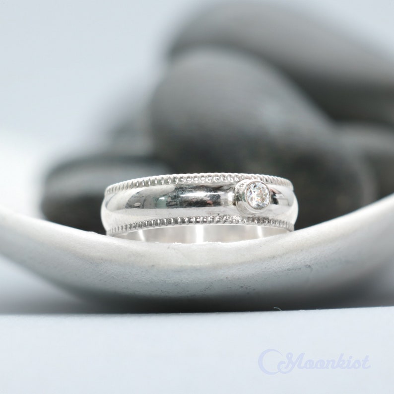 Classic Milgraine Ring Mens Promise Ring Sterling Silver Etsy