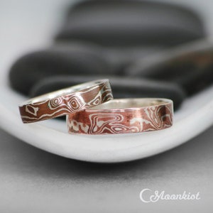 Mens Wedding Band, Mokume Gane Ring | Moonkist Designs