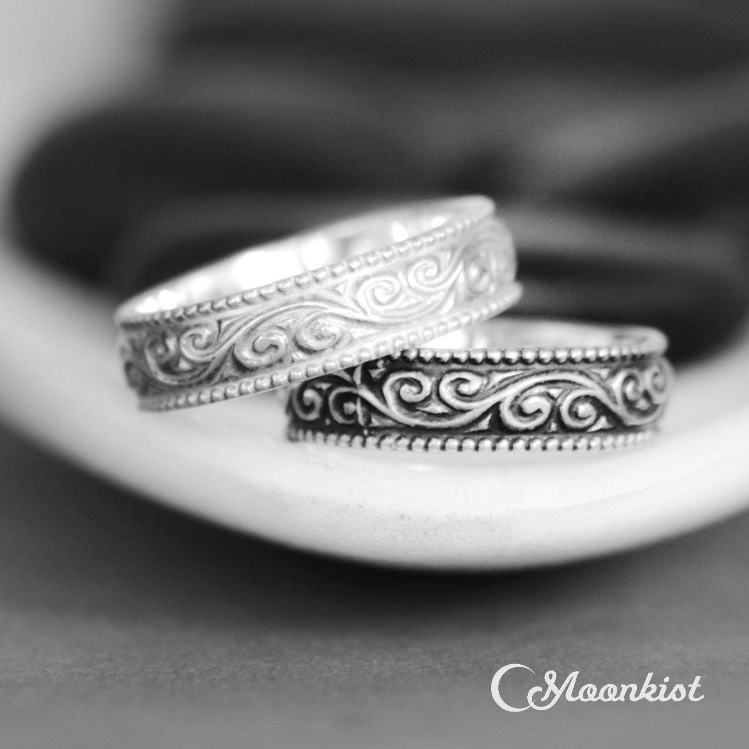 Aokarry S925 Silver Womens Engagement Wedding Band Rings Hollow Flower Antique Finished Aokarry S925 Silver Womens Engagement Wedding Band Rings Hollow Flower Antique Finished