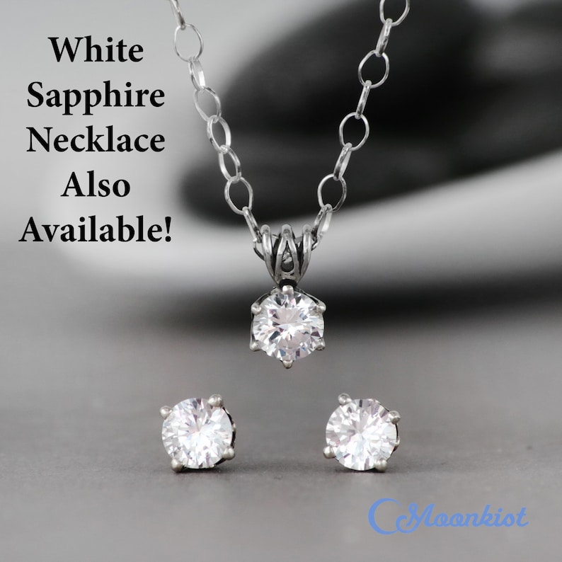 white sapphire stud earrings white sapphire stud earrings