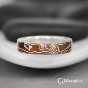 Mens Wedding Band, Mokume Gane Ring | Moonkist Designs