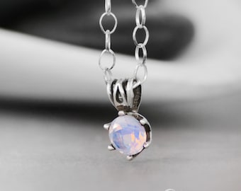 Lavender Quartz Solitaire Necklace, Sterling Silver Amethyst Necklace, Dainty Lilac Necklace | Moonkist Designs