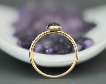 Dainty Labradorite Stacking Ring for Women Moonkist Designs Rainbow Labradorite Ring 14K Gold Filled Labradorite Promise Ring