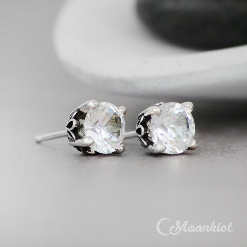 white sapphire stud earrings white sapphire stud earrings