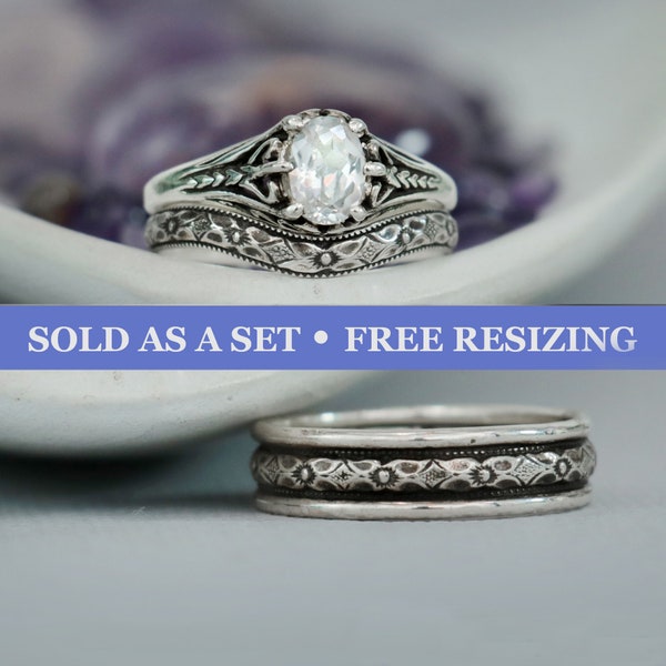 Wedding Ring Set - Etsy