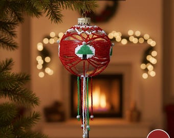 Beaded Christmas Tree Ornament Cover Pattern – Holiday Beading PDF Tutorial