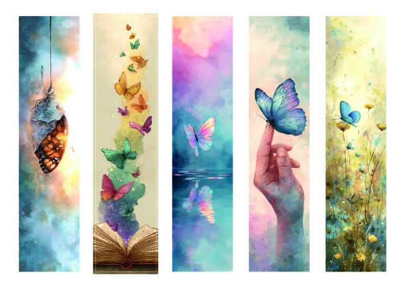 Butterfly Printable Bookmarks | Ready to Print | Bookish Gift - Etsy