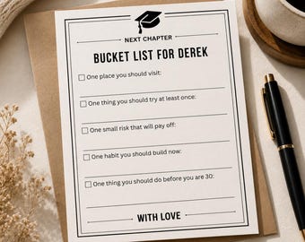 Cartões de Lista de Desejos para Formatura – Mensagens e Desejos para Imprimir, Lembrança de Formatura, Modelo Minimalista de Lista de Desejos