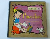 Vintage Vinyl Walt Disney 39 s Pinocchio Little Nipper Series WY-385 7 quot 45rpm Record RCA Victor 1949 Records Sale