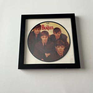 The Beatles &#39;Love Me Do&#39; Picture Disc in Black Frame - 1982 Parlophone Record