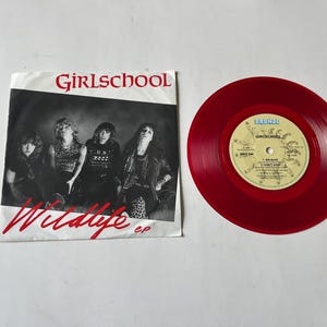 Girlschool Wildlife Vintage 45 Record 7&quot; 45 giri Disco BRO-144 Dischi Bronzo 1982/Jukebox Music