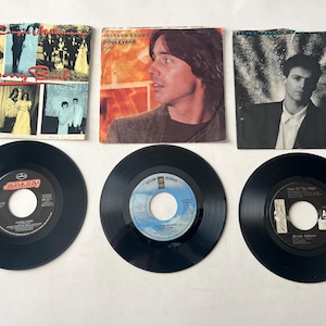 Jackson Browne, John Cougar, Bryan Adams: 45rpm Record Lot