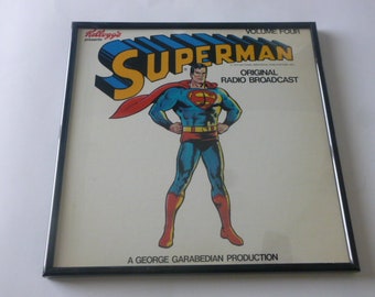 Superman Original Radio Broadcast Volume Four (Black Frame) Vinyl Record LP 677 Kellogg's Mark56 Records 1974 Record Sale