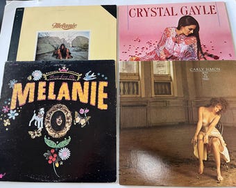 Female Artist Vinyl Record Lot: Melanie, Carly Simon, Crystal Gayle