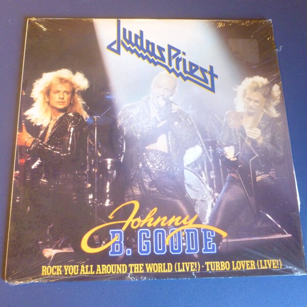 Vintage Judas Priest Johnny B. Goode Vinyl Record  0-86567 Atlantic Records 1987