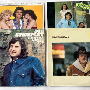Vintage Country Vinyl Records: Dave & Sugar, Mike Finnigan, Joe Stampley (Lot of 4)