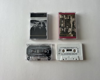 Lote de casetes de U2: The Joshua Tree y The Unforgettable Fire