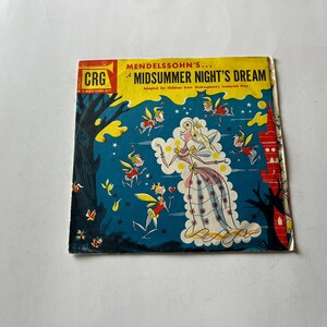 Vintage A Midsummer Night&#39;s Dream Record: Children&#39;s Record Guild 1953