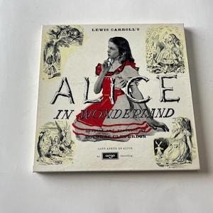 Alice In Wonderland Vinyl Record LP - 1958 Argo Records Box Set