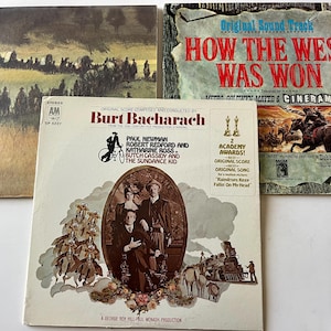 Soundtrack Vinyl Records: Western Film Collection - Lot of 3