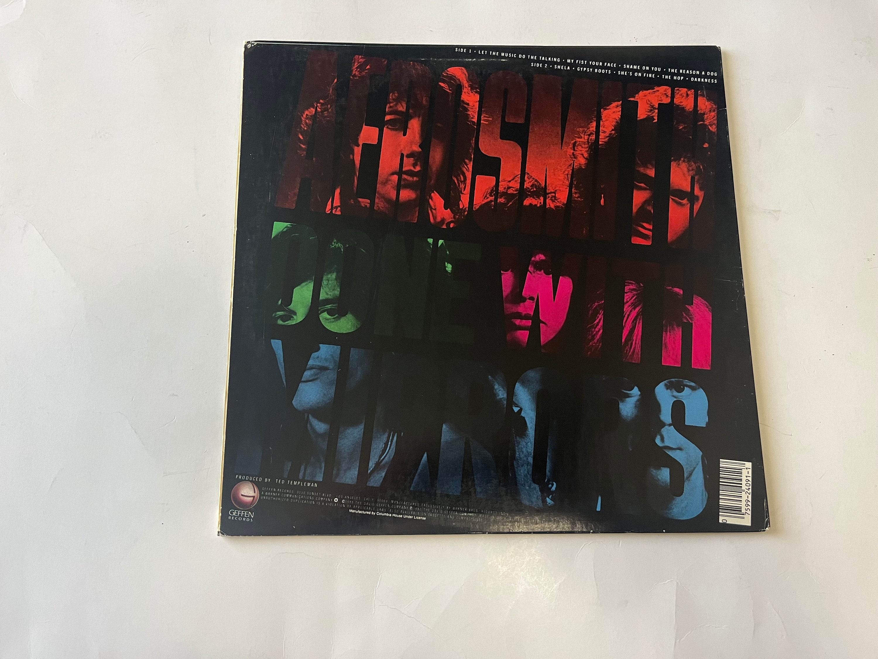 Aerosmith Done With Mirrors Vinyl Record LP GHS 24091 Geffen
