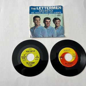 The Lettermen 45rpm Record Lot: Never My Love, Secretly
