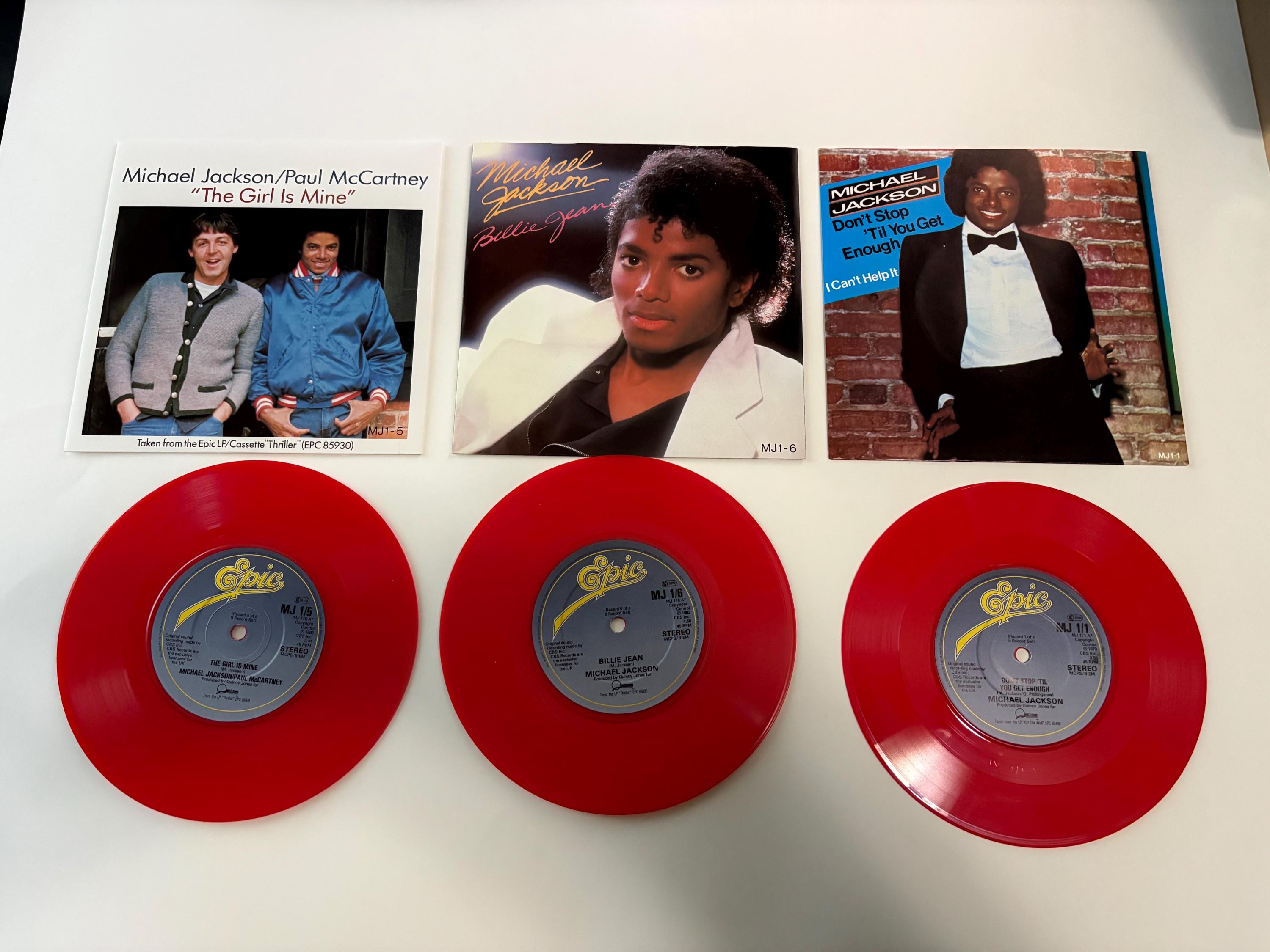 Michael Jackson Vinyl Record Set: Billie Jean - the Girl is Mine