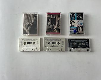 U2 Cassette Tape Lot: Achtung Baby, Wide Awake, Unforgettable Fire