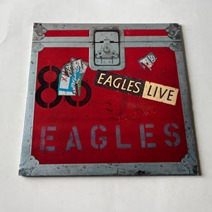 Eagles Live Vinyl Record LP: 1980 Double Album with Poster