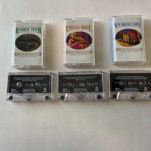 Lote de 3 casetes de música country vintage