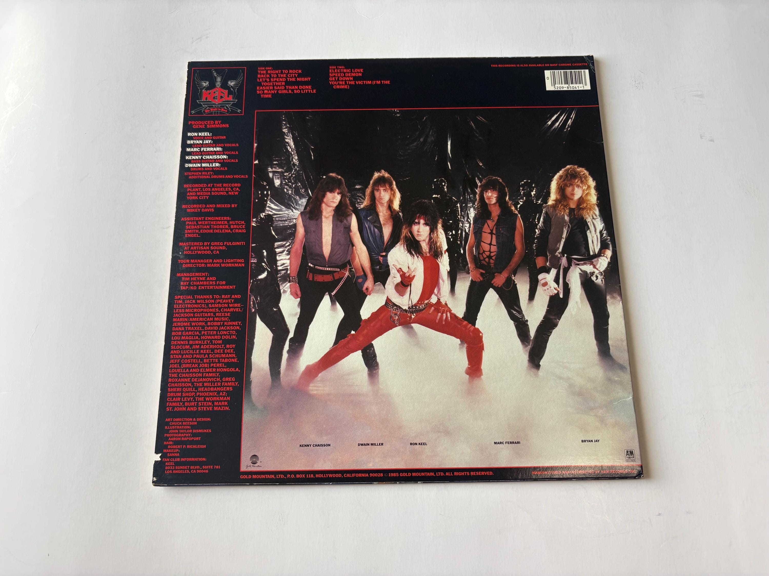キール - The Right To Rock ビニールレコード LP - 1985 ゴールド 