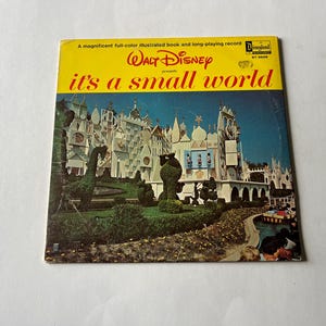 Walt Disney It&#39;s A Small World (Includes Color Booklet) Vinyl Record LP 3925 Disneyland Records 1963 Records Sale (Read Description)