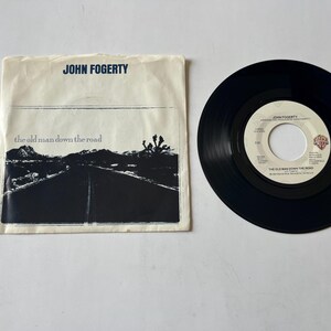 John Fogerty The Old Man Down The Road 45 Record 7" 45rpm Record 7-29100 Warner Brothers Records 1984 /Jukebox Music