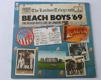 Beach Boys '69 The Beach Boys Live In London Vinyl Record LP ST-11584 Capital Records 1976 Vinyl Records  Sale