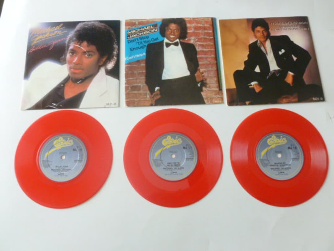 Michael Jackson Lote de 3 vinilo rojo Surtido 45 rpm 7 Venta de discos -   México
