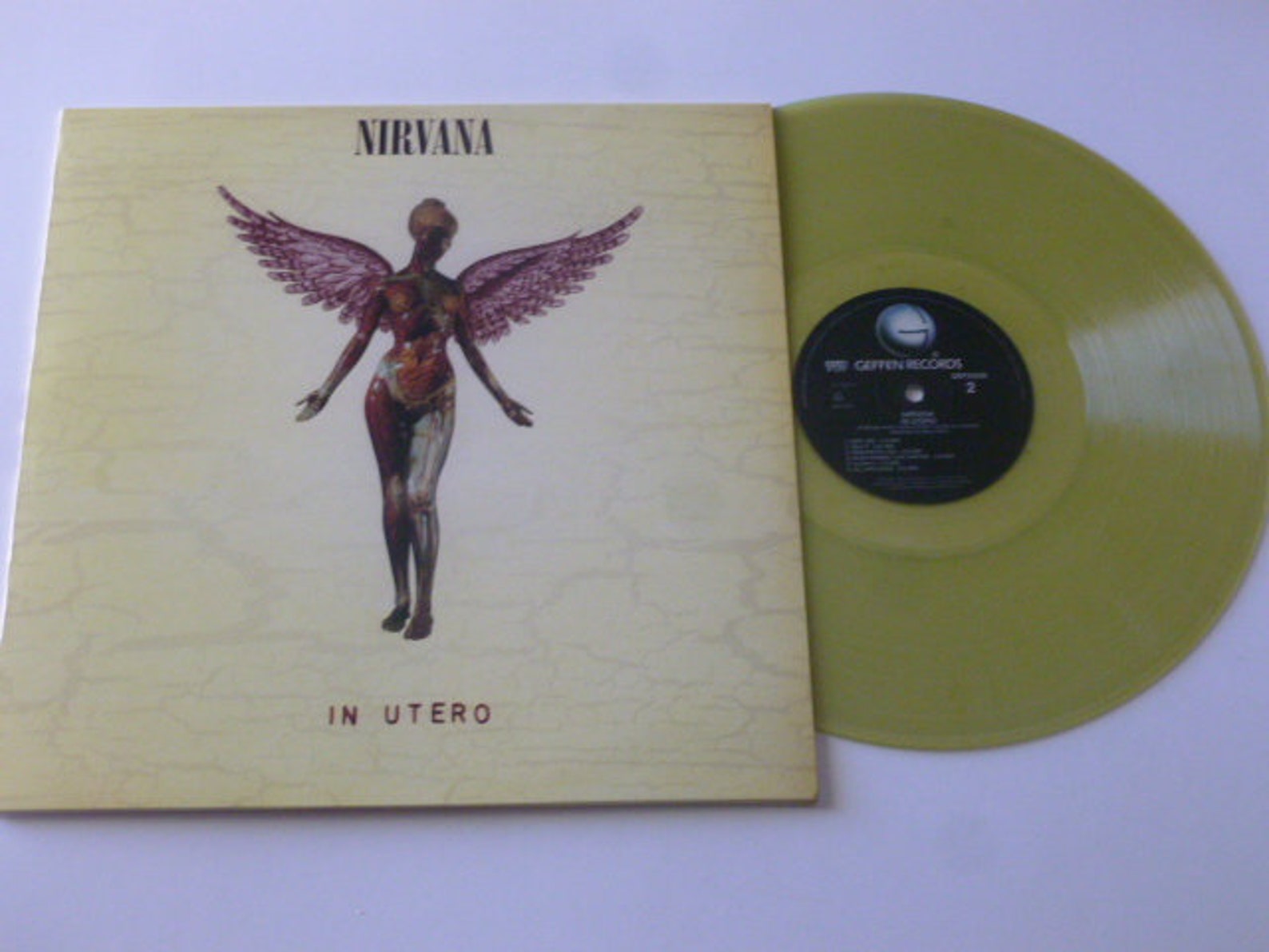 Nirvana in Utero Vinyl Record 12 Yellow Vinyl Limited Etsy