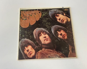Vintage 1965 60s EMI Parlophone Records the Beatles - Rubber Soul