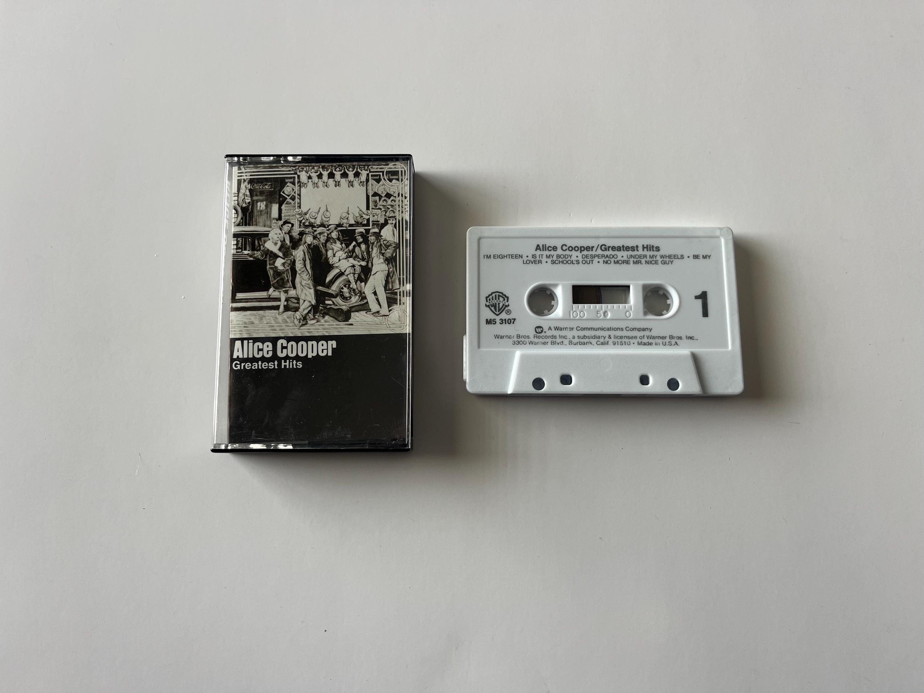 Alice Cooper Greatest Hits Cassette MS 3107 Warner Brothers