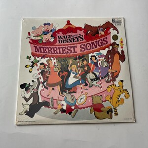 Disco de vinil Walt Disney&#39;s Merriest Songs LP - 1968 (lacrado)