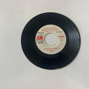 Stealers Wheel Stuck In The Middle With You Vintage 45 Record 7" 45rpm Vinyl Record 1416-S Promotional Copy A&M Records 1972 Record Sale