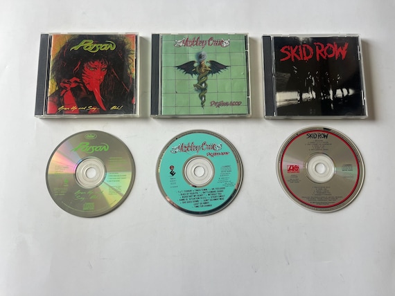 Motley Crue - Skid Row - Poison Lot Of 3 CD